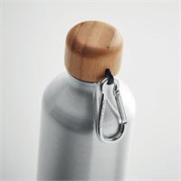 BORRACCIA ALLUMINIO E BAMBOO CON MOSCHETTONE 400ML